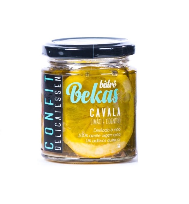 cavala com limão e coentros